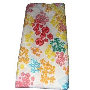 Land of Nod Floral Gem Graphic Twin Size Flat Sheet 100%Cotton Crate & Barrel